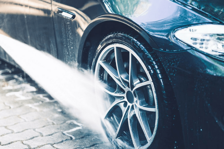 car getting washed